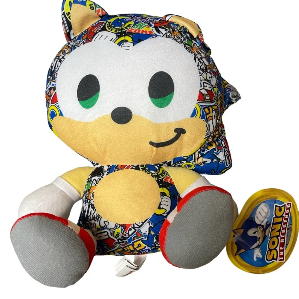 Sonic the hedgehog Plushie Big Head Plush Happy Sonic With Original Tag 9-10